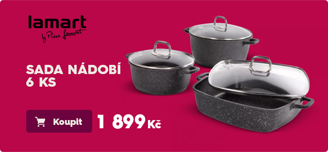 Sada nádobí 6 ks černá CAST LAMART LT1287