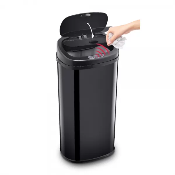 BEZDOT\KOVÝ KOŠ ČERNÝ 42L SENSOR LAMART LT8112