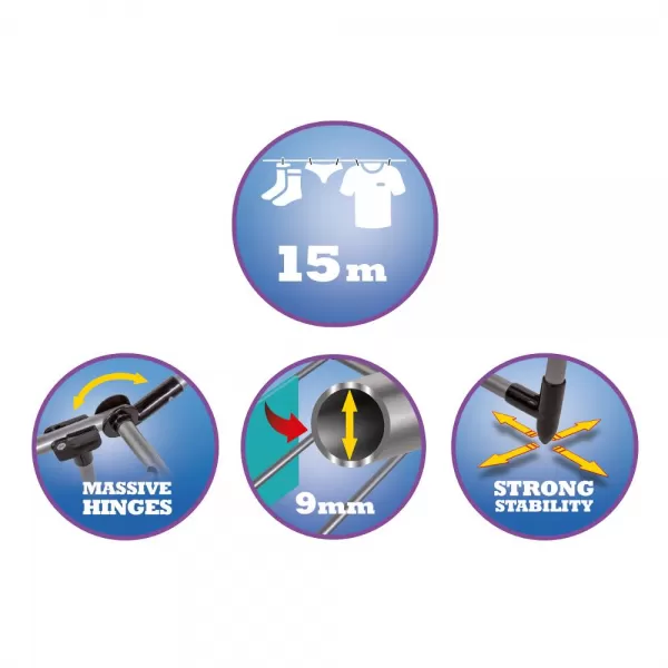 SUŠÁK NA PRÁDLO 15M ZIKR LAMART LT8104