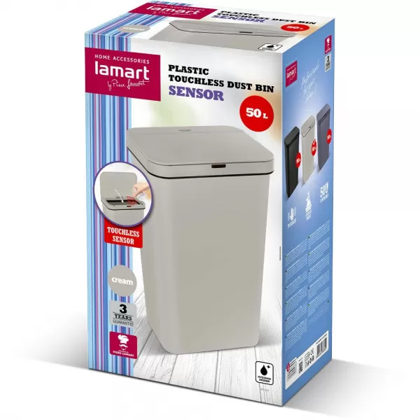 LT8109 BEZDOT.KOŠ 50L KRÉM.SENSOR LAMART