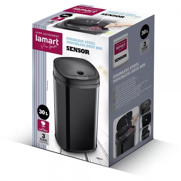 LT8111 BEZD.KOŠ ČERNÝ 30L SENSOR LAMART