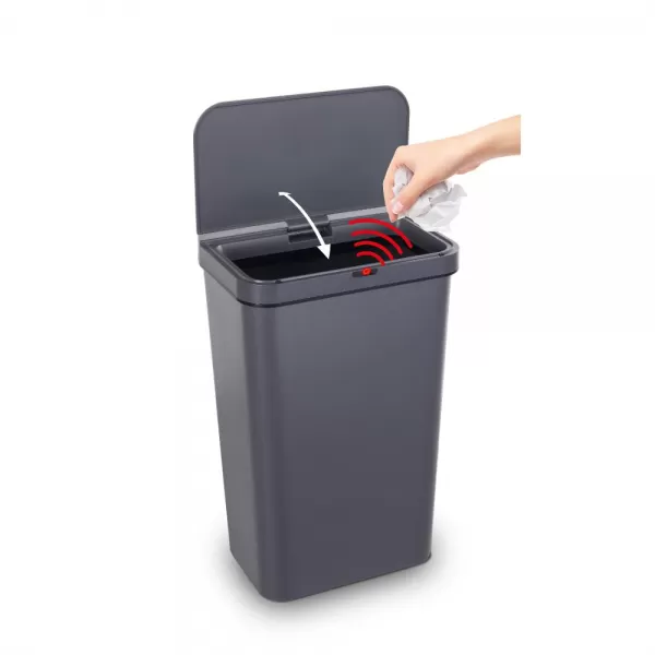 BEZDOTYKOVÝ KOŠ 50L ŠEDÝ SENSOR LAMART LT8108